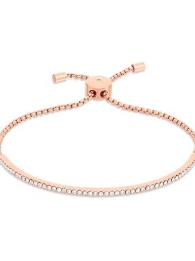 Michael Kors Pave Rose Gold Slider Bracelet